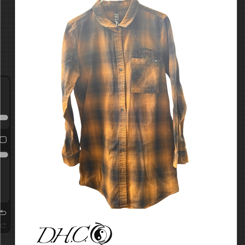 Fox Orange Plaid flannel